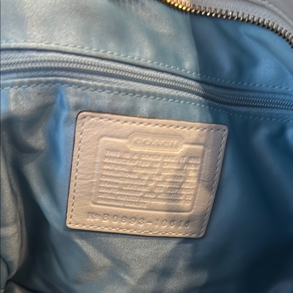 Coach Cream and Black Hobo with Textured Fabric - Picture 2 of 5